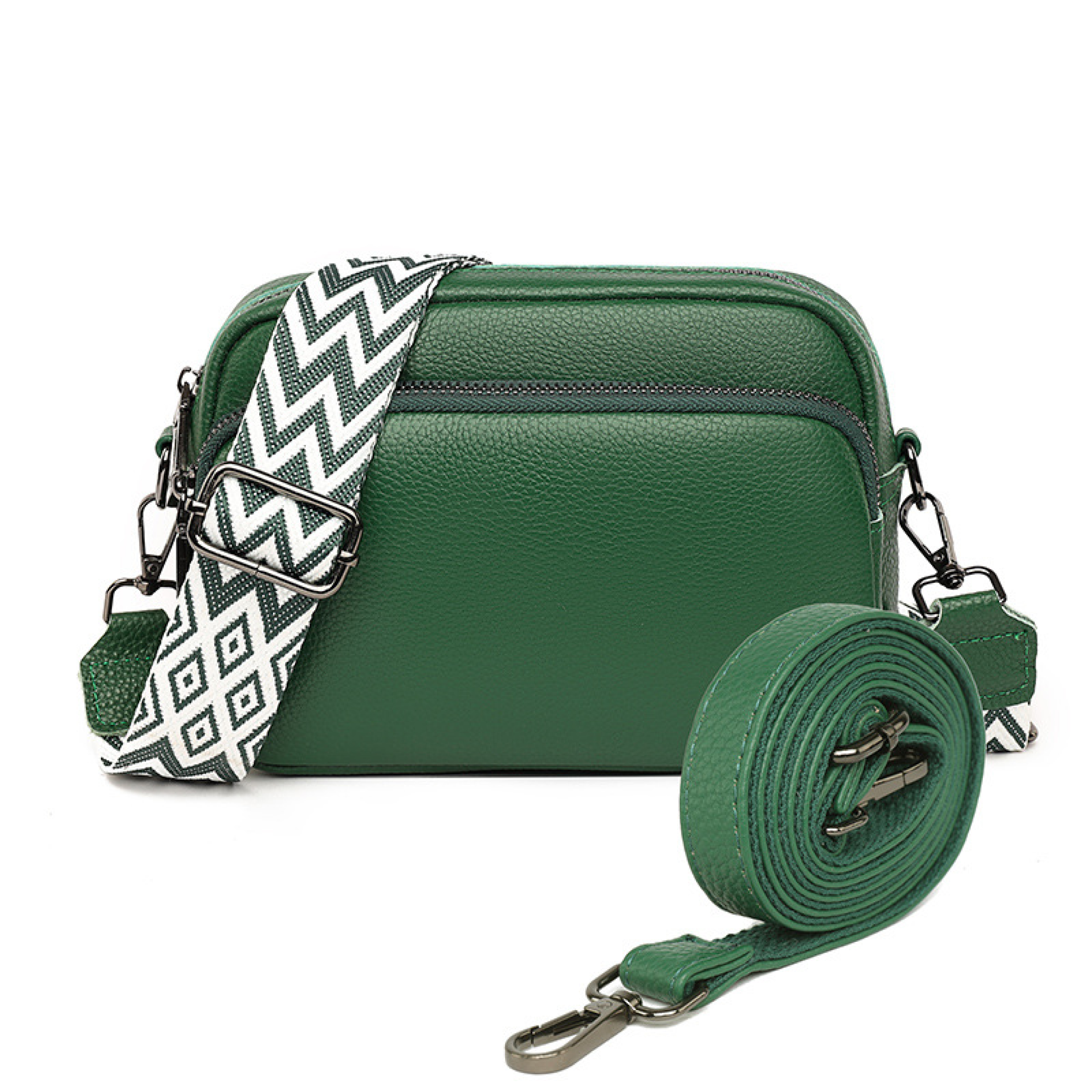 Kensington ādas Crossbody soma un aksesuāri